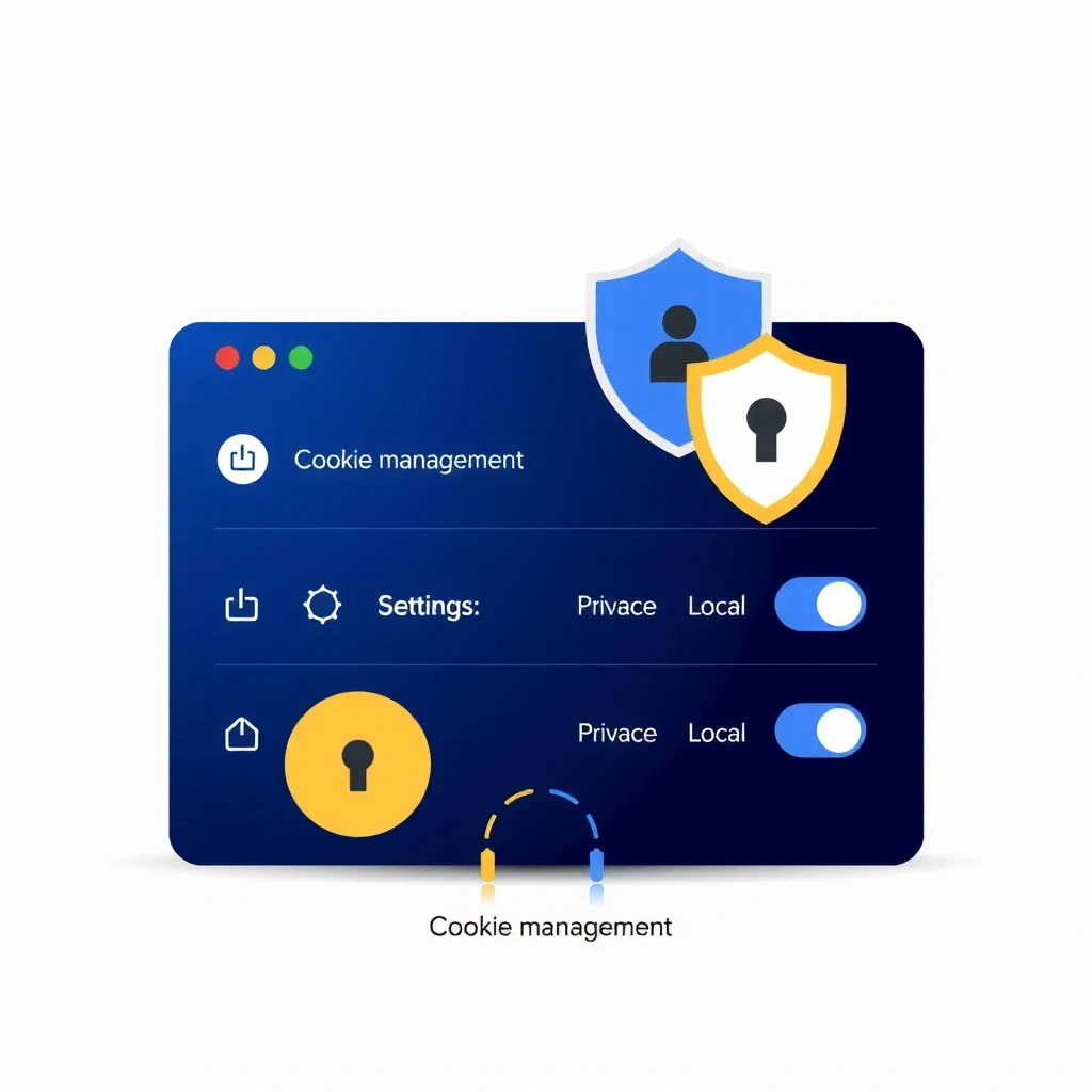 Cookie management and tracking protection illustration